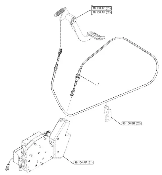 51538624 - Тросик муфты сцепления TD/JX